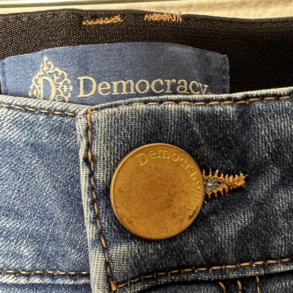Democracy Ab Solution Ankle Skimmers Blue Denim Jeans - Picture 12 of 15